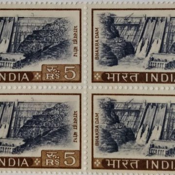 4th Series Bhakra Dam, Punjab -5r(Df-Block of 4)
