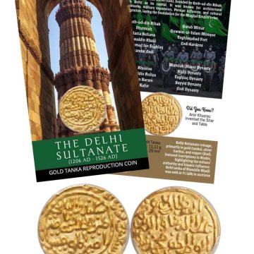 The Delhi Sultanate-Gold Tanka Dynasty Gold-Plated Reproduction ATM card Type/Limited Edition