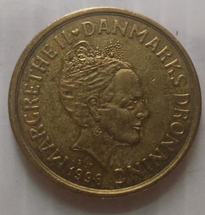 DENMARK 20 KRONER 1996(USED) | Indian Postage Stamps | Indian Coins | Old Indian Currency | Rare Indian Coins | Numismatic Collection India - Image 2