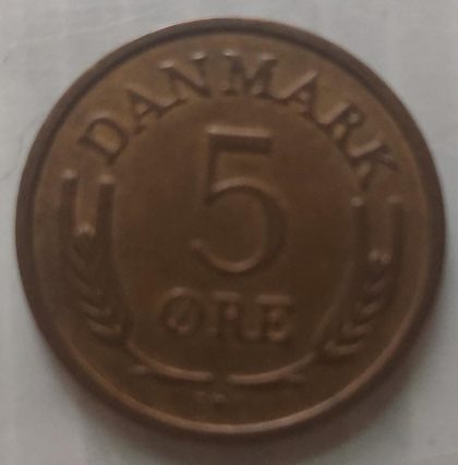 DENMARK 5 ORE 1971(USED) | Indian Postage Stamps | Indian Coins | Old Indian Currency | Rare Indian Coins | Numismatic Collection India