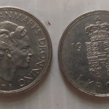 DENMARK 1 KRONE 1973(USED)