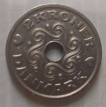 DENMARK 2 KRONER 1992(USED)
