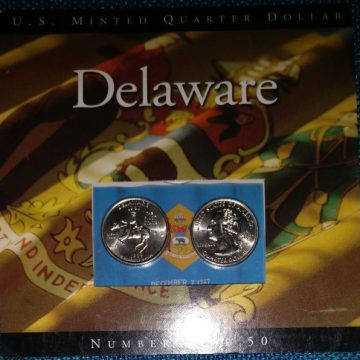 United States Quarter Dollar Delaware State 2 Coins (# 1/50) UNC