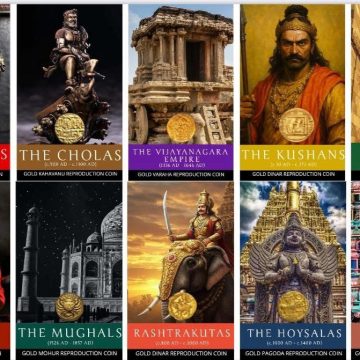 EMPIRES OF INDIA -10 DYNASTY COLLECTOR SET Gold-Plated Reproduction ATM card Type/Limited Edition