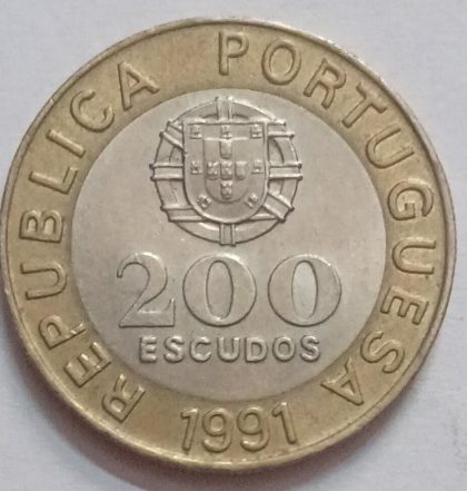 ESCUDOS 200 Portugal 1991 (USED) | Indian Postage Stamps | Indian Coins | Old Indian Currency | Rare Indian Coins | Numismatic Collection India