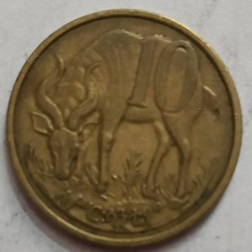 ETHIOPIA  10 Santeem - Magnetic Coin (used)