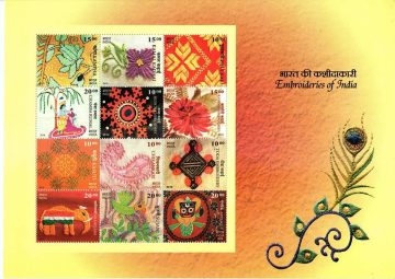 Embroideries Of India - 2019 (Indian Miniature Sheets)