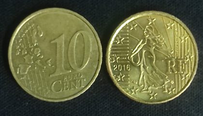 10  Cent EURO  2016 _RF (used) | Indian Postage Stamps | Indian Coins | Old Indian Currency | Rare Indian Coins | Numismatic Collection India
