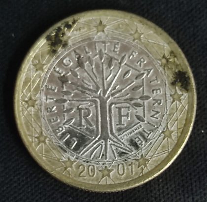 1 EURO  2001_(used) | Indian Postage Stamps | Indian Coins | Old Indian Currency | Rare Indian Coins | Numismatic Collection India