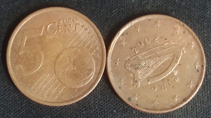 5 Cent EURO  2002_(used) | Indian Postage Stamps | Indian Coins | Old Indian Currency | Rare Indian Coins | Numismatic Collection India