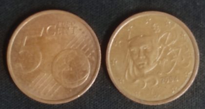 5 Cent EURO  2004_(used) | Indian Postage Stamps | Indian Coins | Old Indian Currency | Rare Indian Coins | Numismatic Collection India