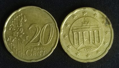 20 EURO Cent 2010_(used) | Indian Postage Stamps | Indian Coins | Old Indian Currency | Rare Indian Coins | Numismatic Collection India