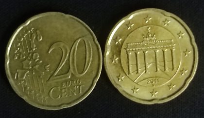 20 EURO Cent 2011_(used) | Indian Postage Stamps | Indian Coins | Old Indian Currency | Rare Indian Coins | Numismatic Collection India