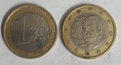 1 EURO  Espana Coin 2011 (used) | Indian Postage Stamps | Indian Coins | Old Indian Currency | Rare Indian Coins | Numismatic Collection India