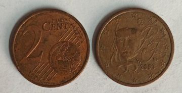 2 EURO Cent Coin 2003 (used)