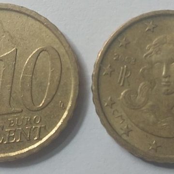 10 EURO Cent Coin 2003 (used)