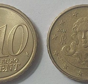 10 EURO Cent Coin 2011 (used)