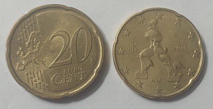 20 EURO Cent Coin 2011 (used) | Indian Postage Stamps | Indian Coins | Old Indian Currency | Rare Indian Coins | Numismatic Collection India