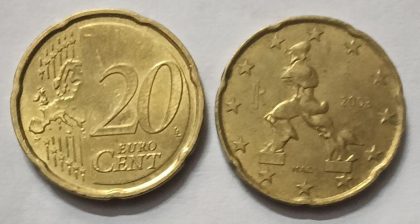 20 Cent EURO 2003 (used) | Indian Postage Stamps | Indian Coins | Old Indian Currency | Rare Indian Coins | Numismatic Collection India