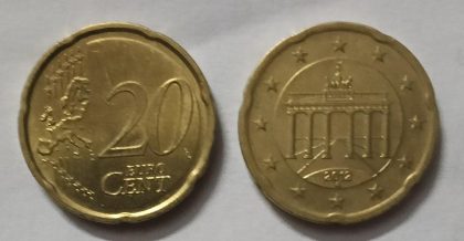 20 Cent EURO 2012 (used) | Indian Postage Stamps | Indian Coins | Old Indian Currency | Rare Indian Coins | Numismatic Collection India