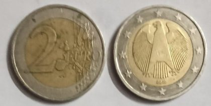 2 EURO 2010_(used) | Indian Postage Stamps | Indian Coins | Old Indian Currency | Rare Indian Coins | Numismatic Collection India