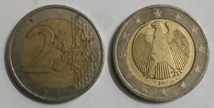 2 EURO 2011_(used) | Indian Postage Stamps | Indian Coins | Old Indian Currency | Rare Indian Coins | Numismatic Collection India