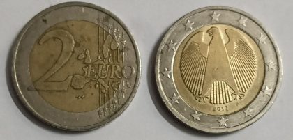 2 EURO 2017_(used) | Indian Postage Stamps | Indian Coins | Old Indian Currency | Rare Indian Coins | Numismatic Collection India