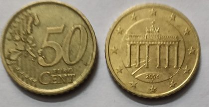 50 Cent EURO 2004_(used) | Indian Postage Stamps | Indian Coins | Old Indian Currency | Rare Indian Coins | Numismatic Collection India