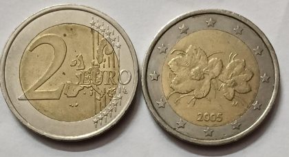 2 EURO 2005_(used) | Indian Postage Stamps | Indian Coins | Old Indian Currency | Rare Indian Coins | Numismatic Collection India