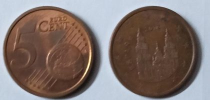 5 Cent EURO  2012 (used) | Indian Postage Stamps | Indian Coins | Old Indian Currency | Rare Indian Coins | Numismatic Collection India