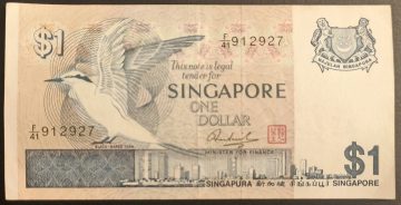 Singapore Currency 1 Dollars (UNC)