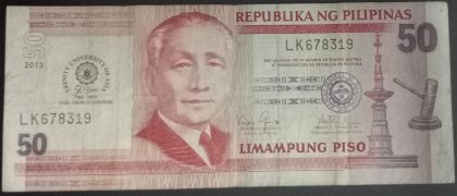 Pilipinas Currency 50 Piso (Used) | Indian Postage Stamps | Indian Coins | Old Indian Currency | Rare Indian Coins | Numismatic Collection India