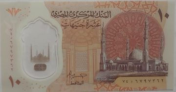 Egypt Currency 10 Pounds  (UNC)