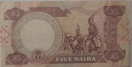 Nigeria Currency 5 Niara2002 (used) | Indian Postage Stamps | Indian Coins | Old Indian Currency | Rare Indian Coins | Numismatic Collection India - Image 2