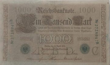 GERMANY Currency 1000 German Reichsmark1910(Used)