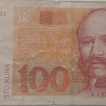 Croatian HRVATSKA Currency 100 Croatian Kuna 2002 (Used)