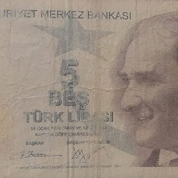 TURKEY Currency 5 Lira 2003 (Used)