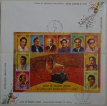 Legendary Singers (Miniature Sheet First Day Cover)