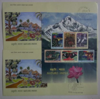 Nature India (Miniature Sheet First Day Cover) | Indian Postage Stamps | Indian Coins | Old Indian Currency | Rare Indian Coins | Numismatic Collection India
