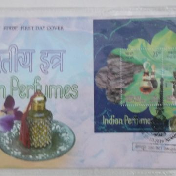 Indian Perfumes: Agarwood Scented Stamp (Miniature Sheet First Day Cover)