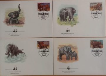 World Wide Fund For Nature Uganda 1983 Set of 4 (Foreign FDC)