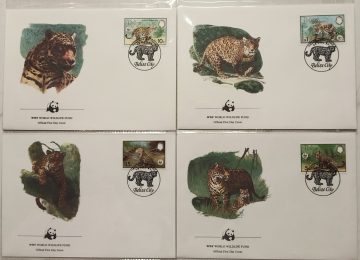 World Wide Fund For Nature Belize Jaguar Panthera 1983 Set of 4 (Foreign FDC) (Foreign FDC)