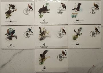 World Wide Fund For Nature Magyar posta Eagles 1983 Set of 7 (Foreign FDC)