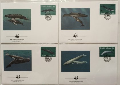 World Wide Fund For Nature Republic of Palau Humpback Whale 1983 Set of 4 (Foreign FDC) | Indian Postage Stamps | Indian Coins | Old Indian Currency | Rare Indian Coins | Numismatic Collection India