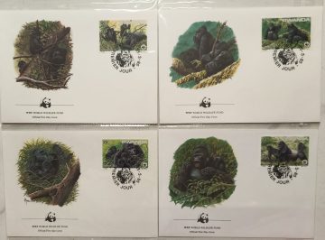 World Wide Fund For Nature Rwanda Eastern Gorilla 1985 Set of 4 (Foreign FDC)