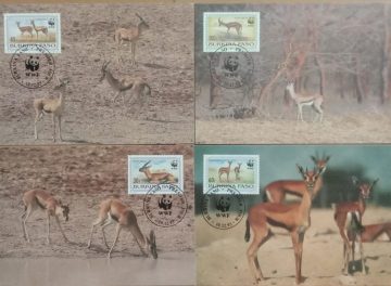 World Wide Fund For Nature Red -Fronted Gazelle Set of 4 (Maxim Card)