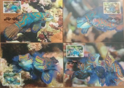 World Wide Fund For Nature Mandarinfish  Set of 4 (Maxim Card) | Indian Postage Stamps | Indian Coins | Old Indian Currency | Rare Indian Coins | Numismatic Collection India