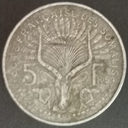 French Somaliland 5 francs (1950) | Indian Postage Stamps | Indian Coins | Old Indian Currency | Rare Indian Coins | Numismatic Collection India