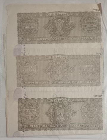 3Rs *3 stamp paper (stuck on paper)