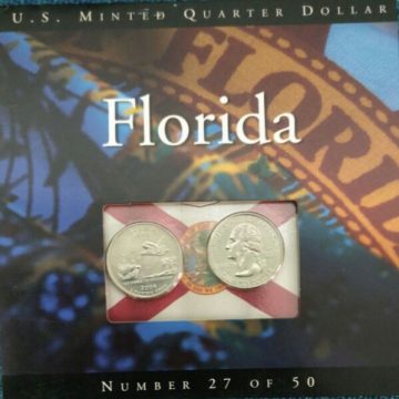 United States Quarter Dollar Florida State 2 Coins (# 27/50) UNC